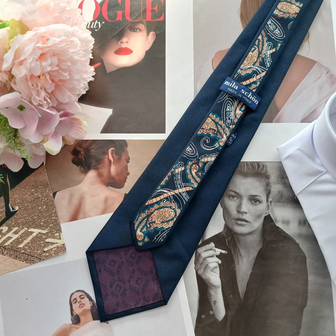 밀라숀 실크 블랙 페이즐리 넥타이 9.1cm A+등급 A18522
 상품이미지4