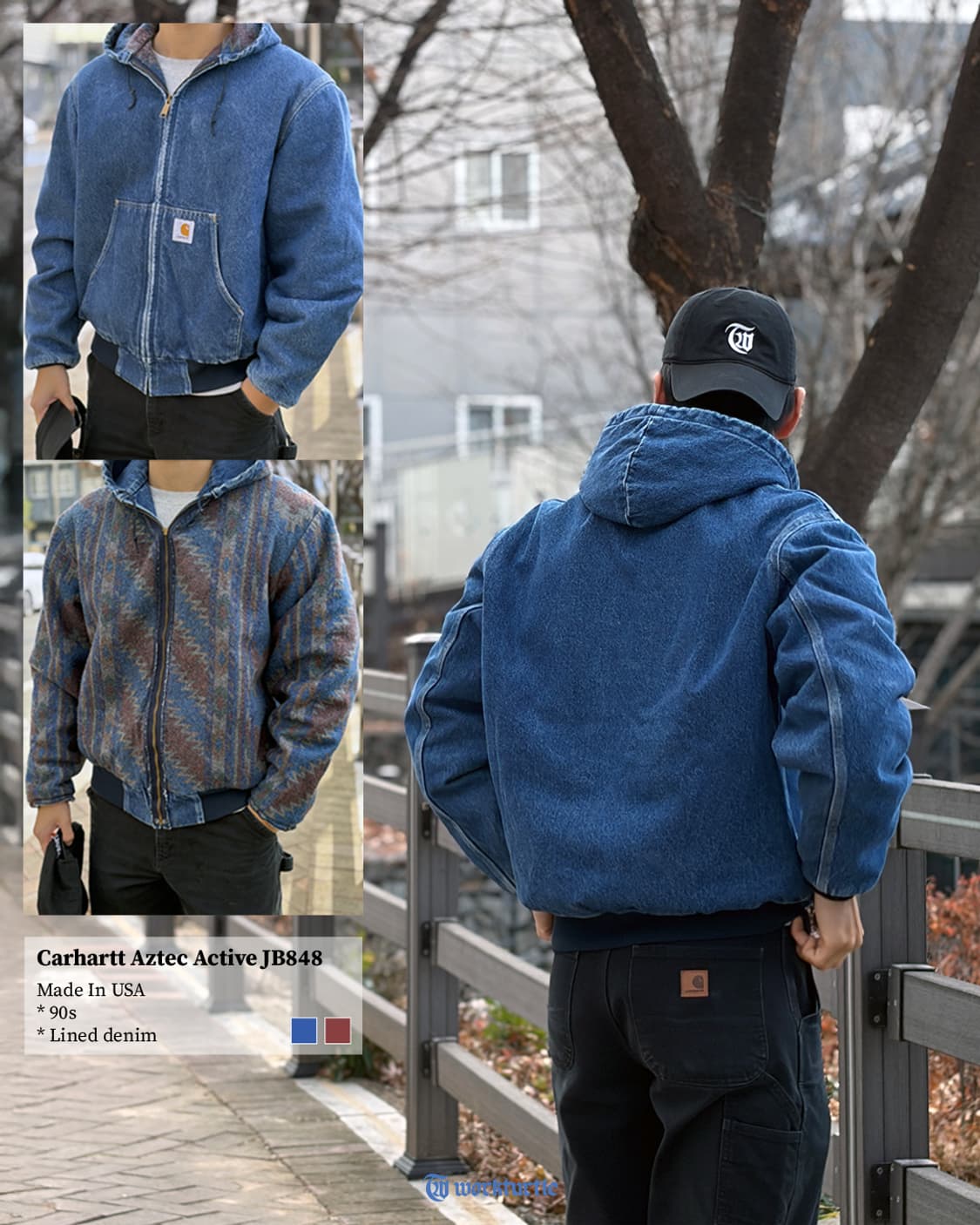 90s 칼하트 아즈텍 액티브 JB848 LARGE USA🇺🇸 상품이미지2