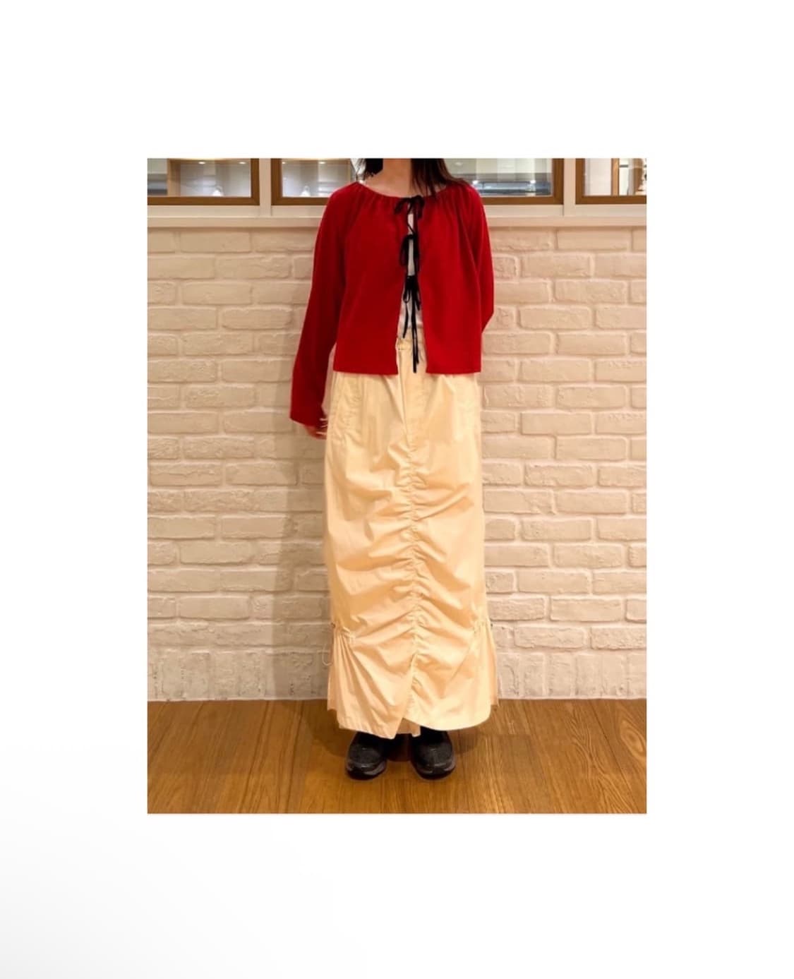 레이 빔즈 스트링 롱 스커트 상품이미지1