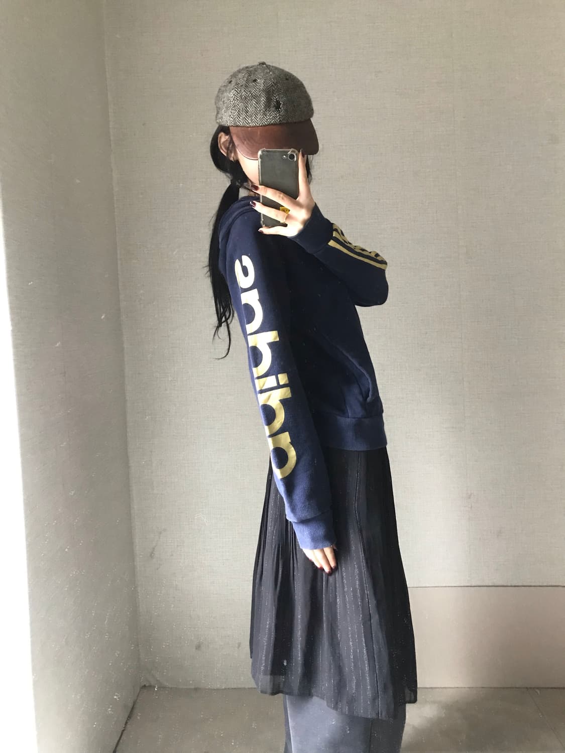 아디다스 네이비 골드 후드집업 상품이미지3
