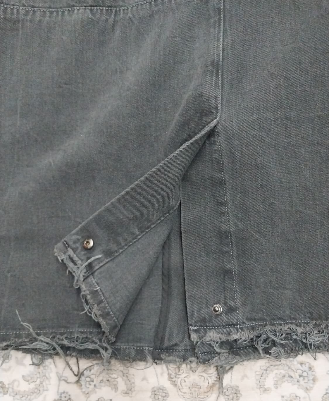 ZARA 1975 흑청 데님 롱 봄버 자켓 상품이미지4