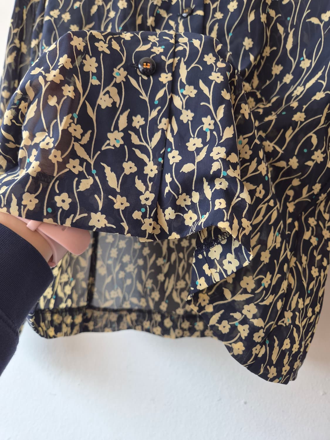 새상품)Addenda 일본 여성 플라워쉬폰블라우스 9R사이즈 상품이미지6