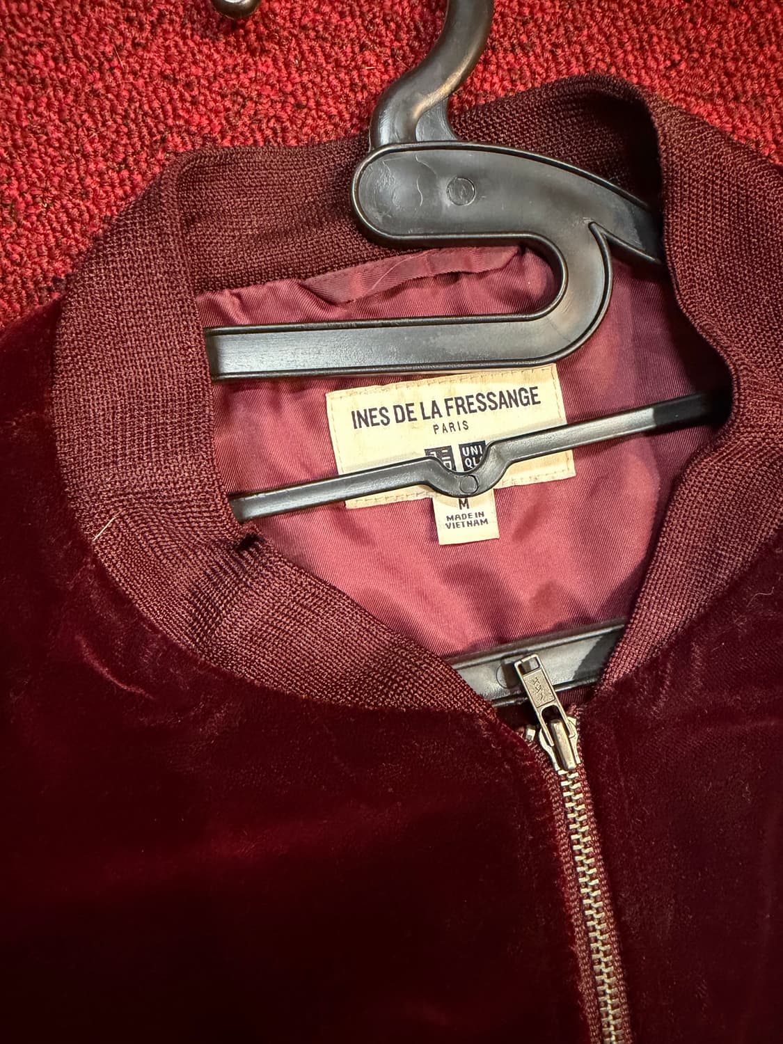 유니클로xIDLF 이네스 드 라 프레상쥬 벨벳 블루종 상품이미지4