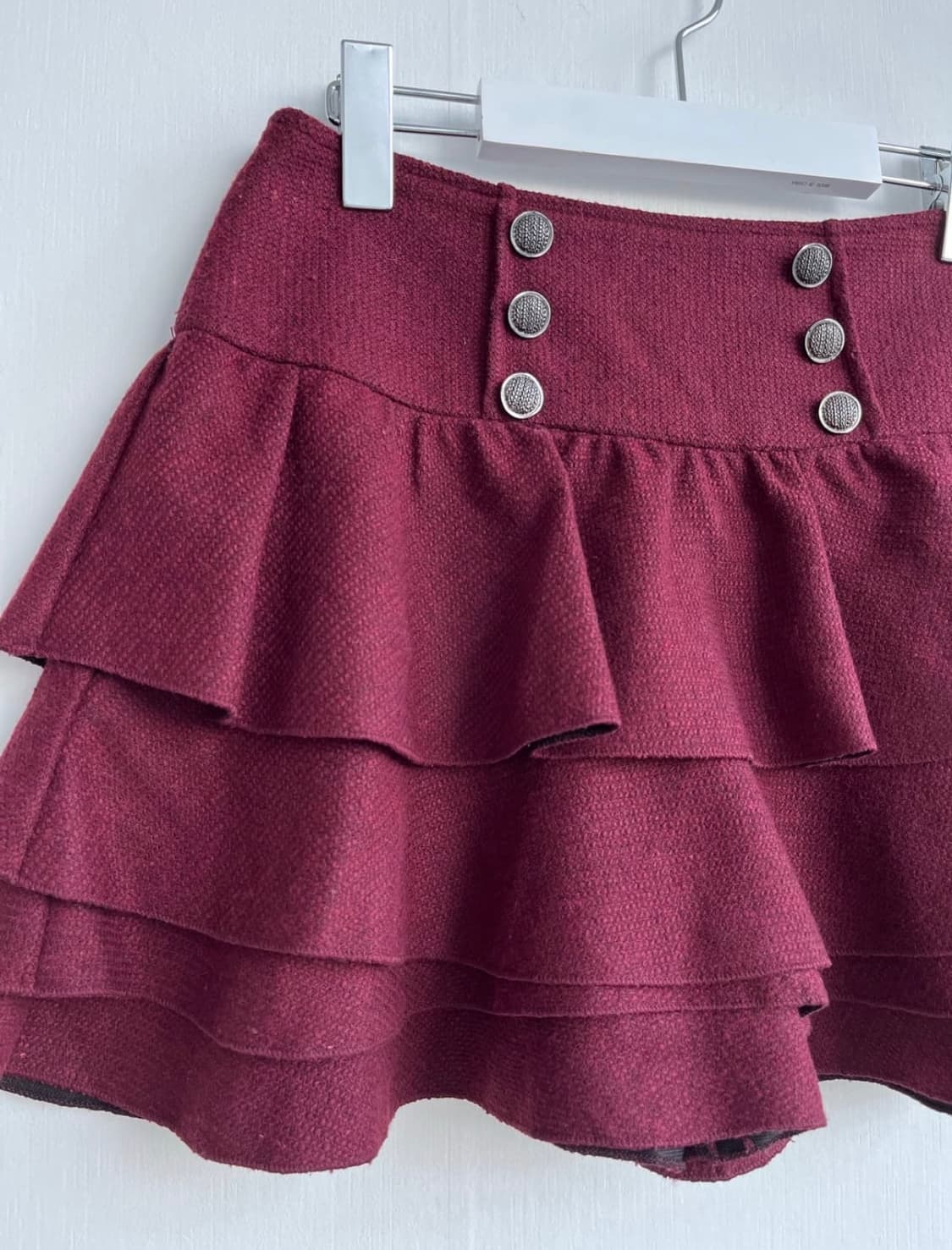 레드와인 하이웨스트 캉캉 큐롯 상품이미지6