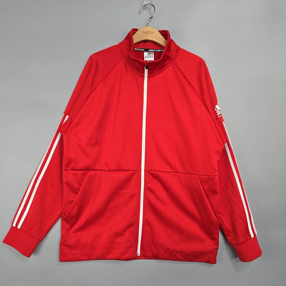 아디다스 컴뱃 3선 트랙탑 레드 XL 상품이미지1