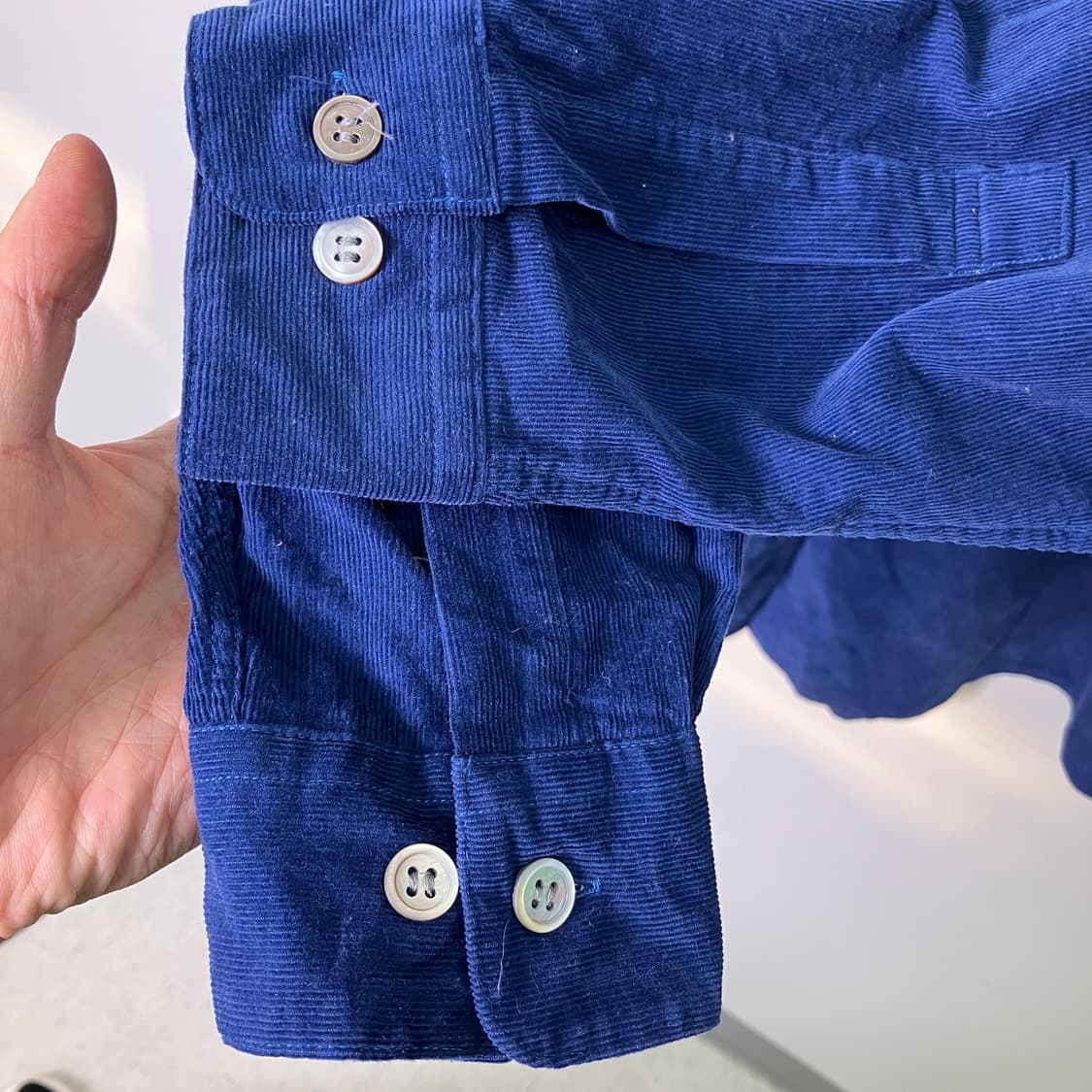 이세이미야케 im product 블루 코듀로이 셔츠 M 상품이미지6