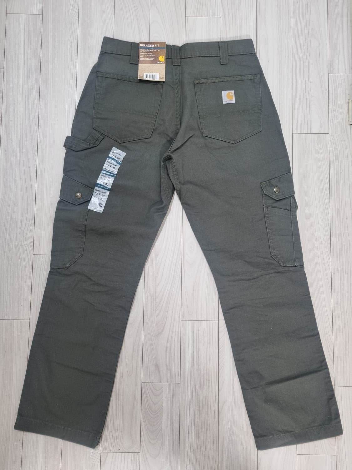 칼하트 더블니 카고팬츠 모스그린 B342 32X30 상품이미지2