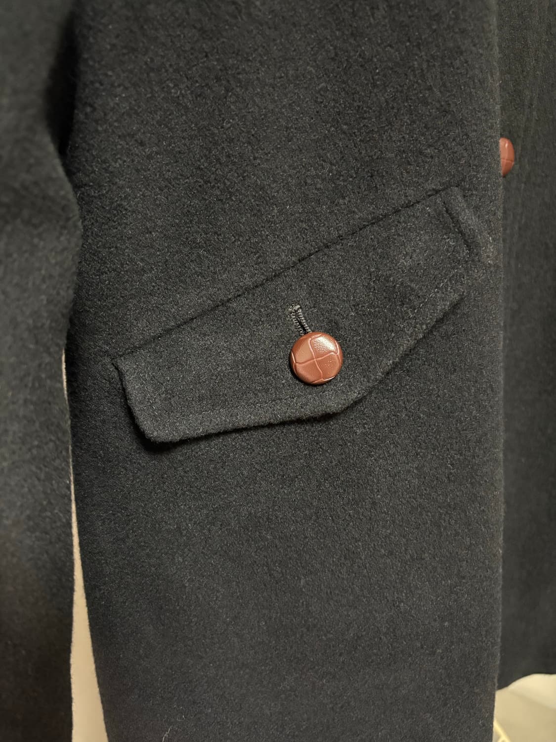 빈티지 버튼 울 코트 상품이미지5