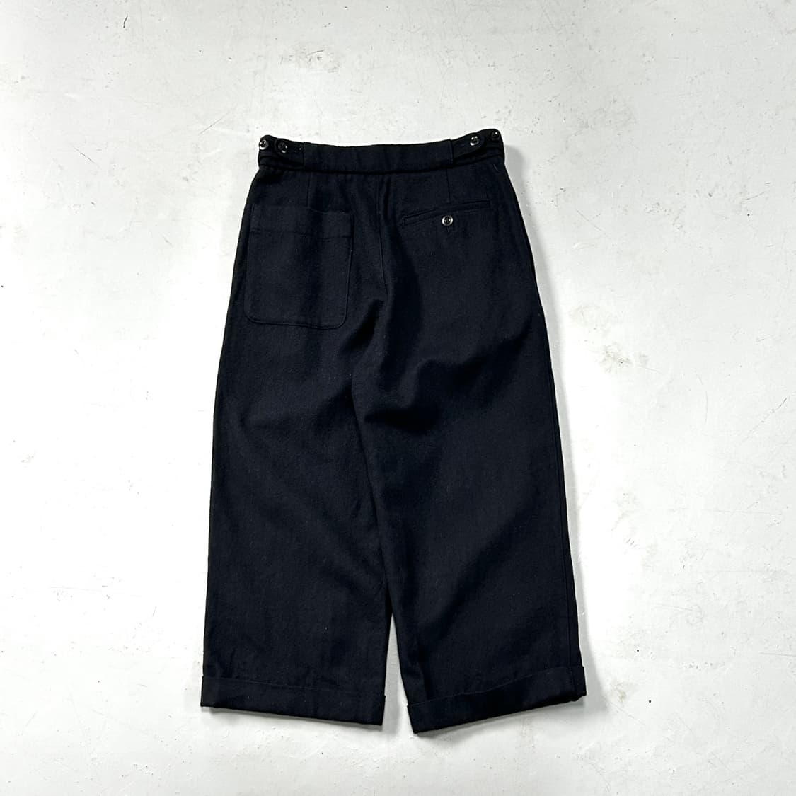 MHL 네이비 울 와이드팬츠 상품이미지4