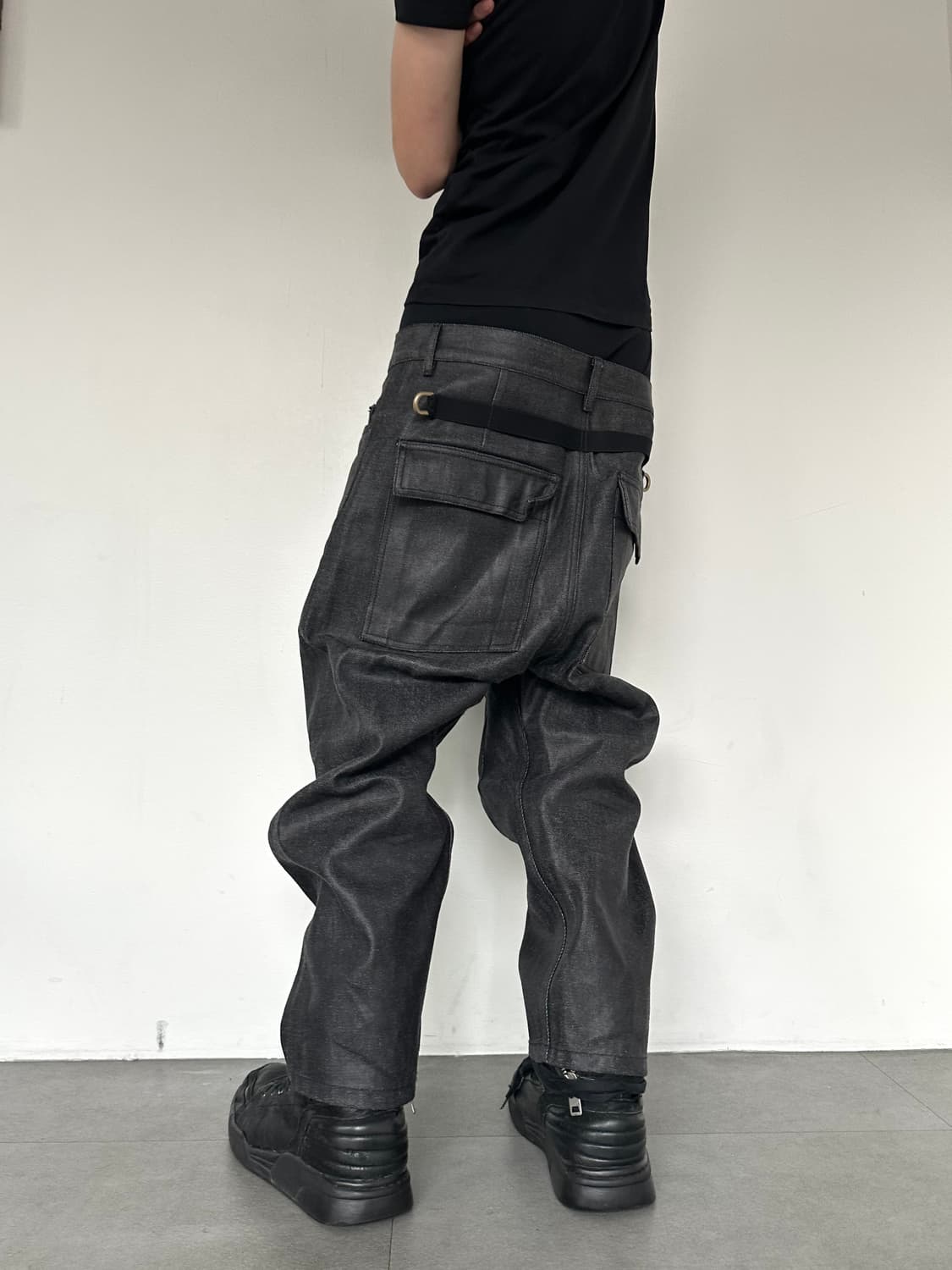 릭오웬스 아카이브 키링 왁스코팅 새깅팬츠 상품이미지4