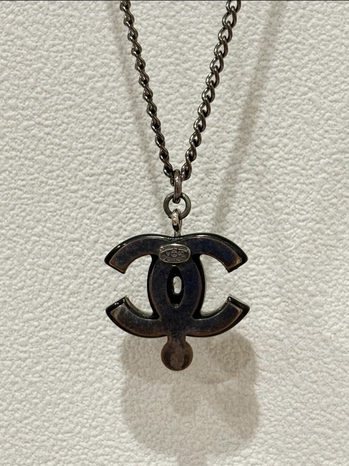 샤넬 건메탈 블루보석 목걸이 상품이미지3