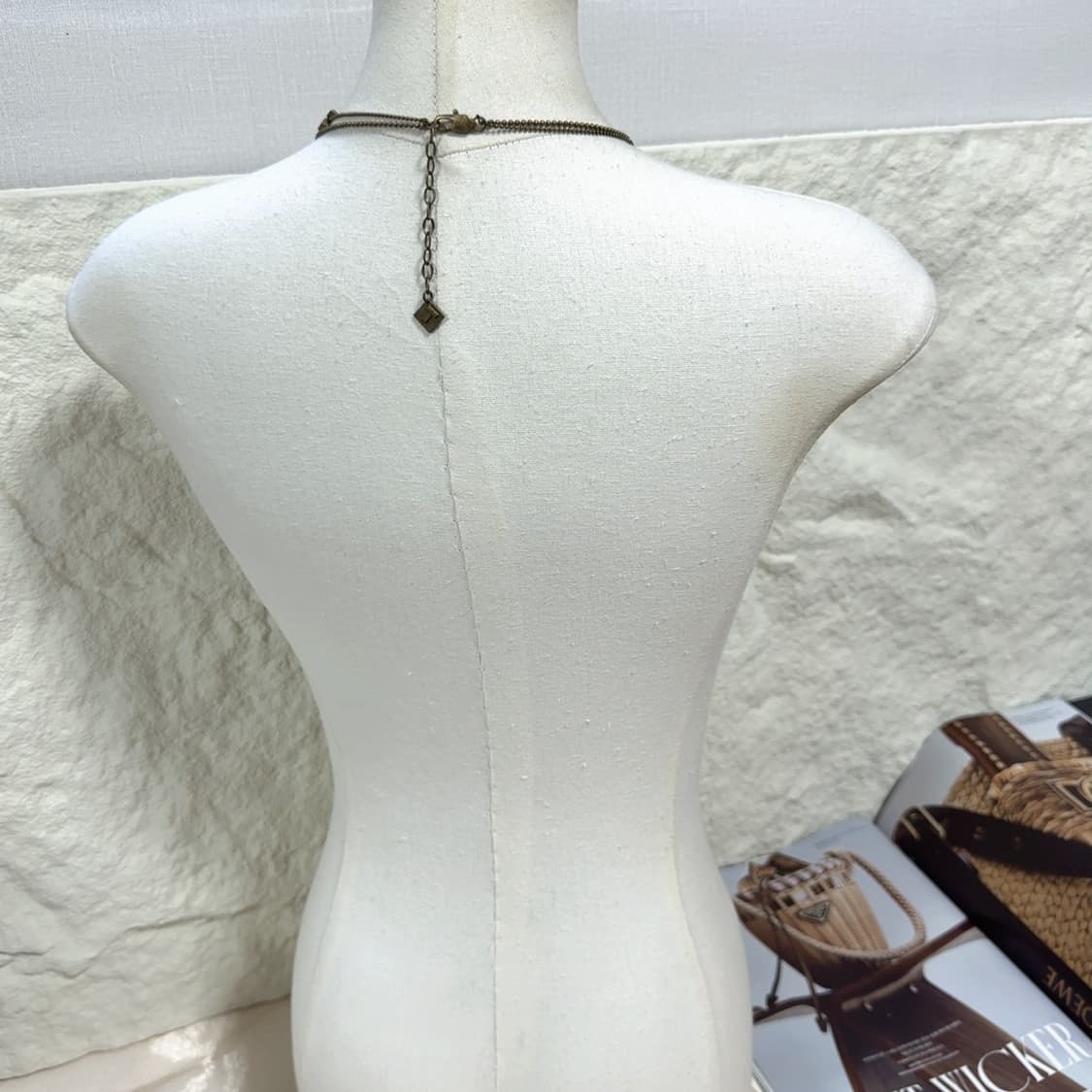 빈티지 달별 황동 2층 레이어드 목걸이 상품이미지3