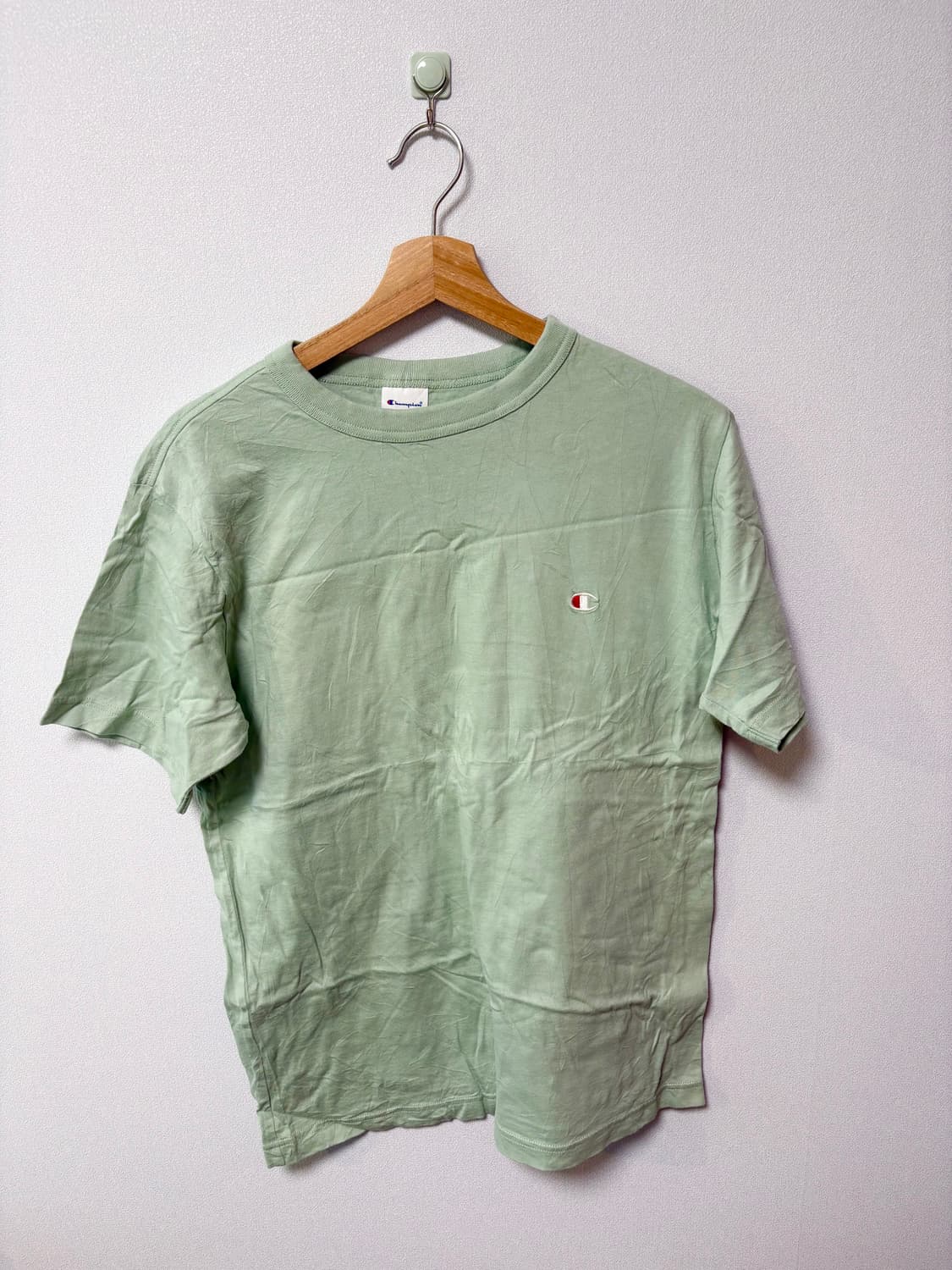 챔피온 그린 일본 빈티지 반팔 티셔츠 상품이미지1