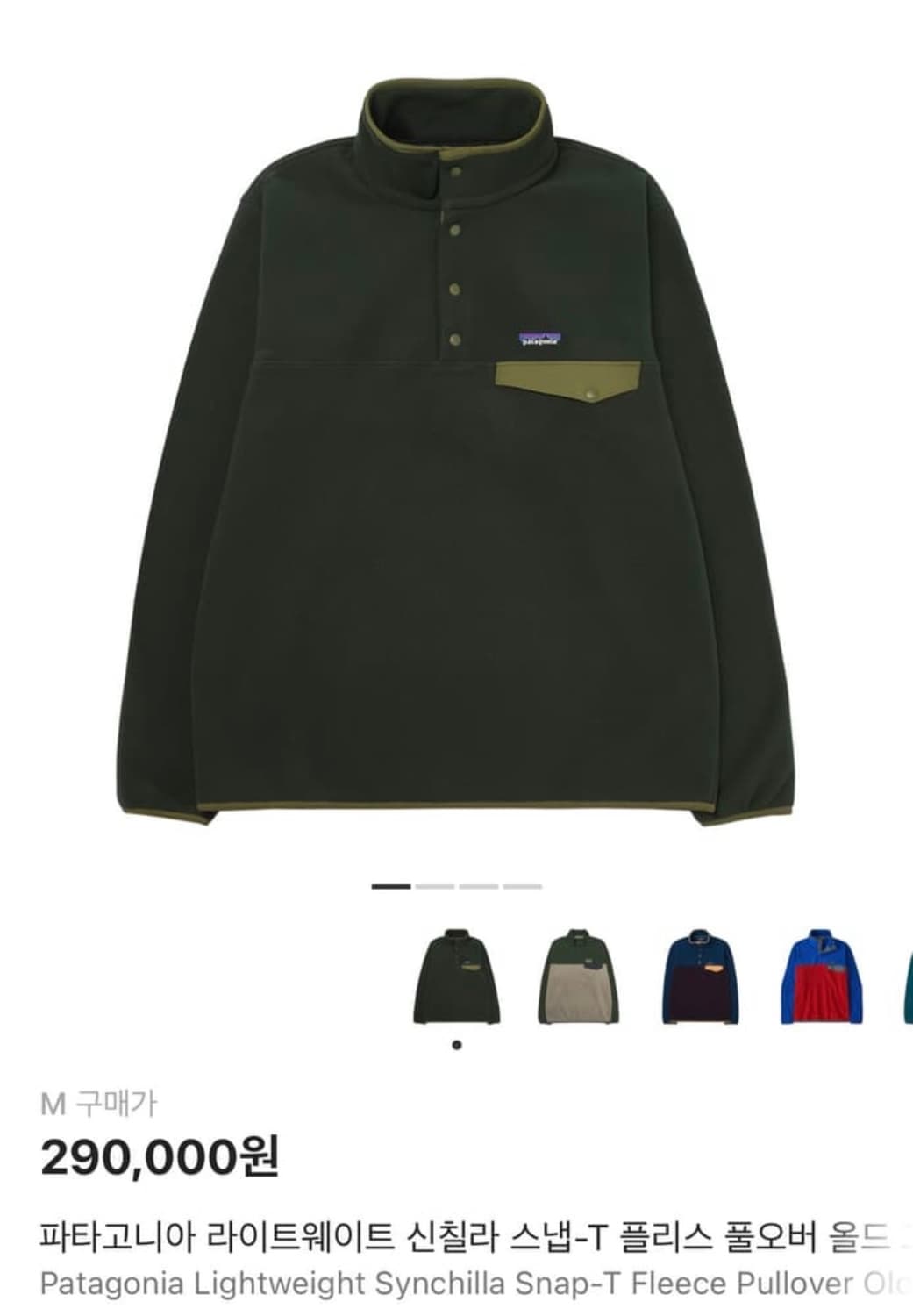 파타고니아 신칠라 그린 M 상품이미지1