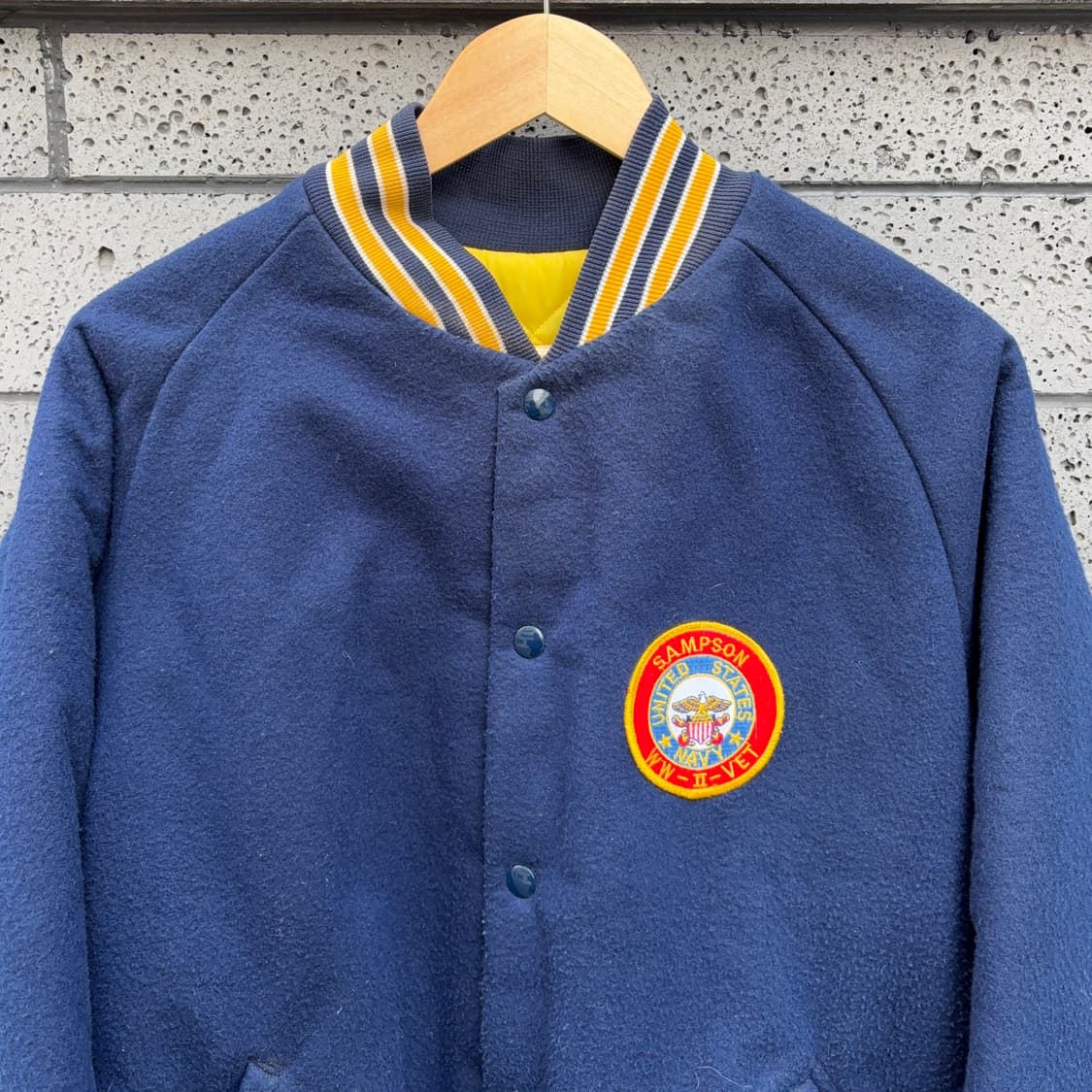 80s USA 미 해군 U.S. Navy 바시티 자켓 상품이미지5