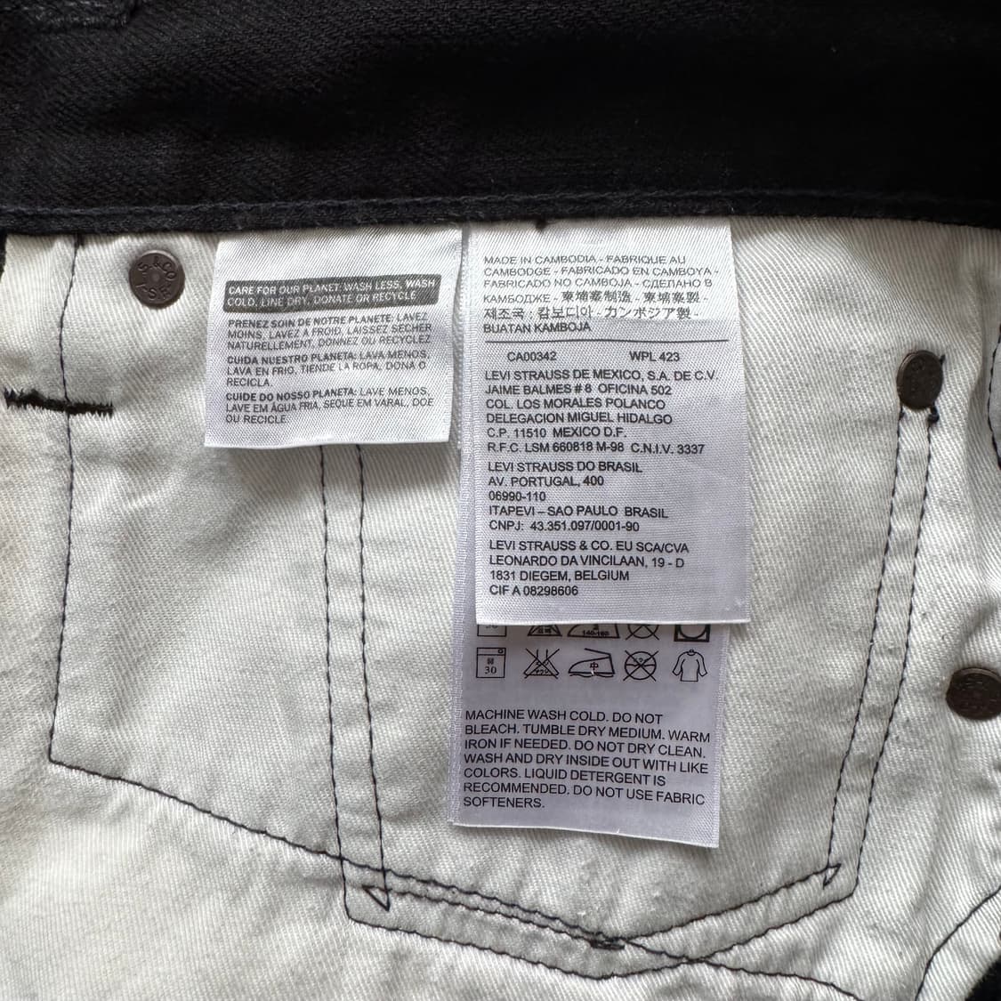 LEVIS 일본빈티지 청바지 리바이스데님 리바이스청바지 511 흑청바지 상품이미지6