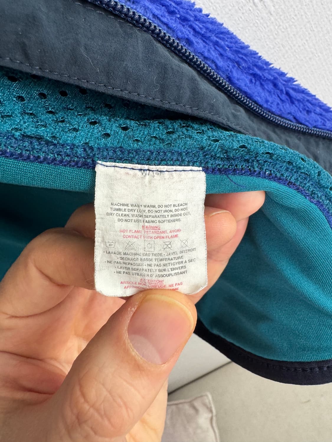 L 파타고니아 90s USA 레트로 딥 파일 베스트 잉크 블루 퍼플 상품이미지7