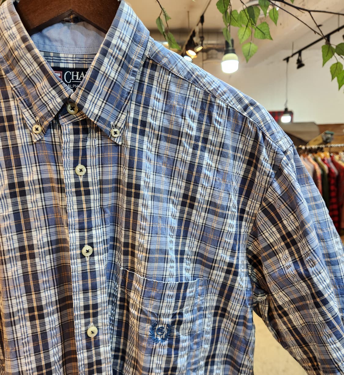 CHAPS 챕스 랄프로렌 체크 카라 반팔 남방 상품이미지4