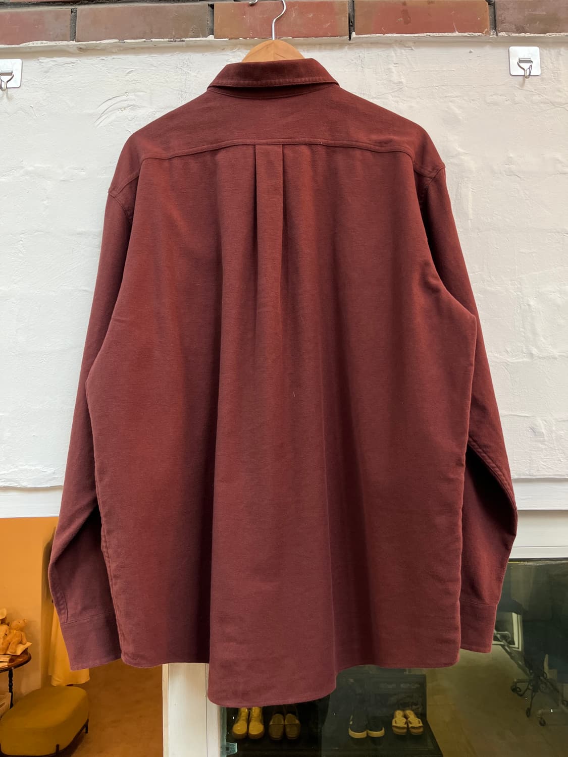 L.L.Bean 버건디 헤비코튼 셔츠 L 상품이미지8