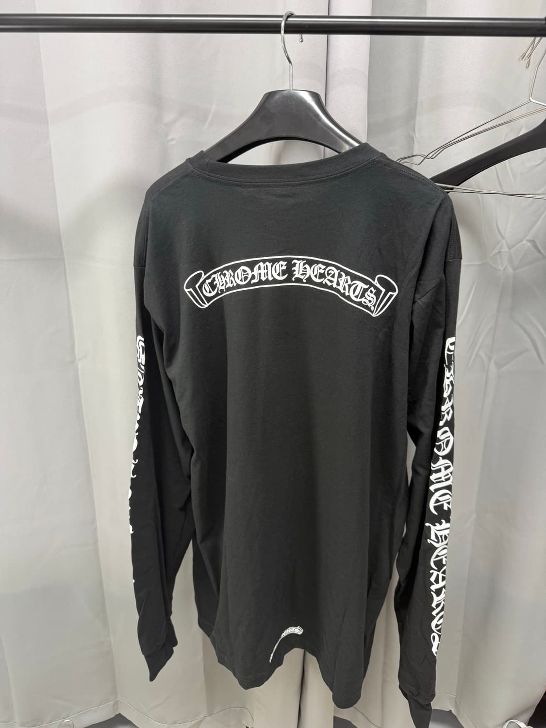 크롬하츠 스크롤 로고 롱슬리브 티셔츠 블랙 XL 상품이미지3