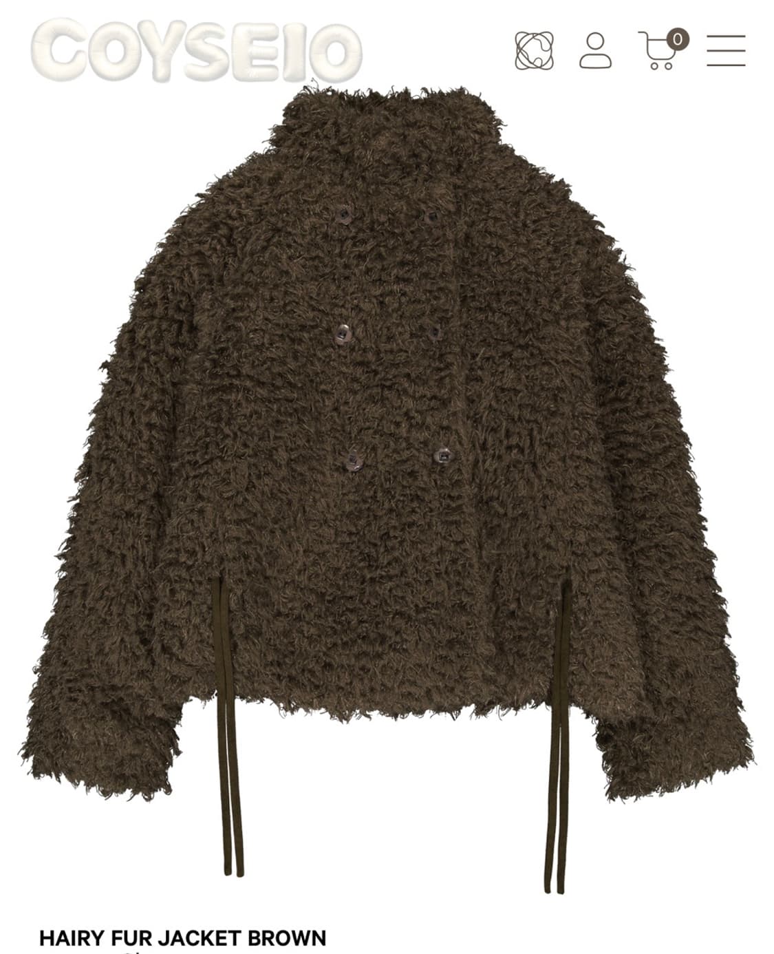 코이세이오 퍼자켓 브라운 상품이미지1