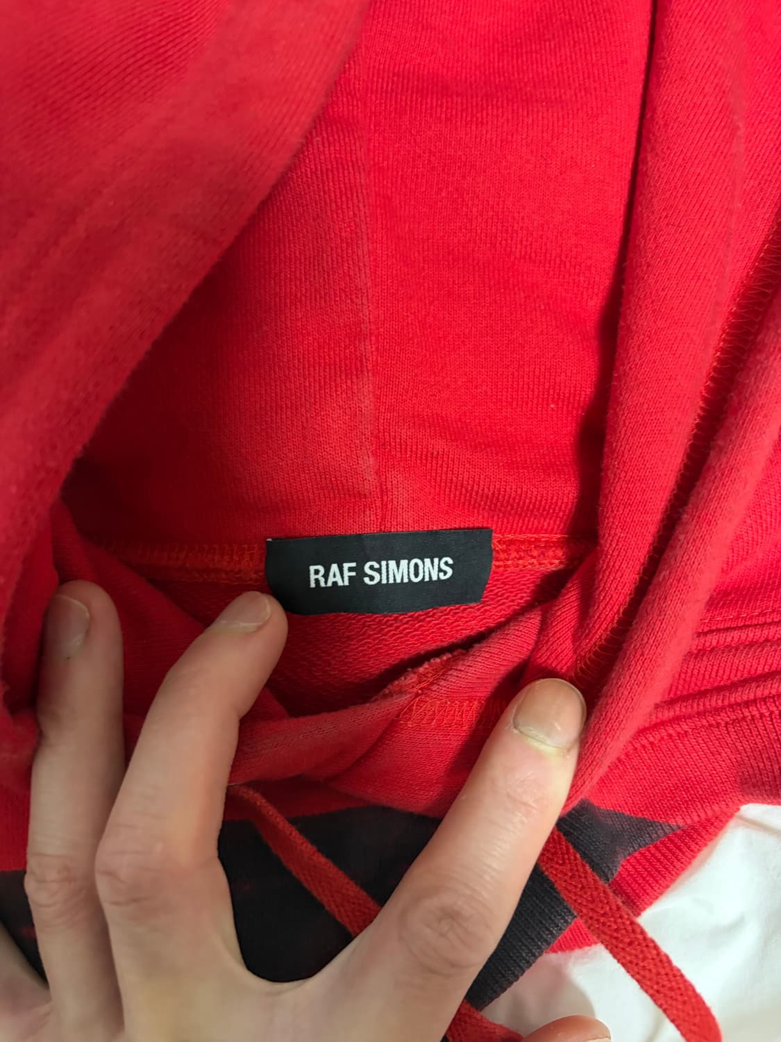 라프 시몬스 차이나타운 컷 아웃 후드 M 상품이미지4