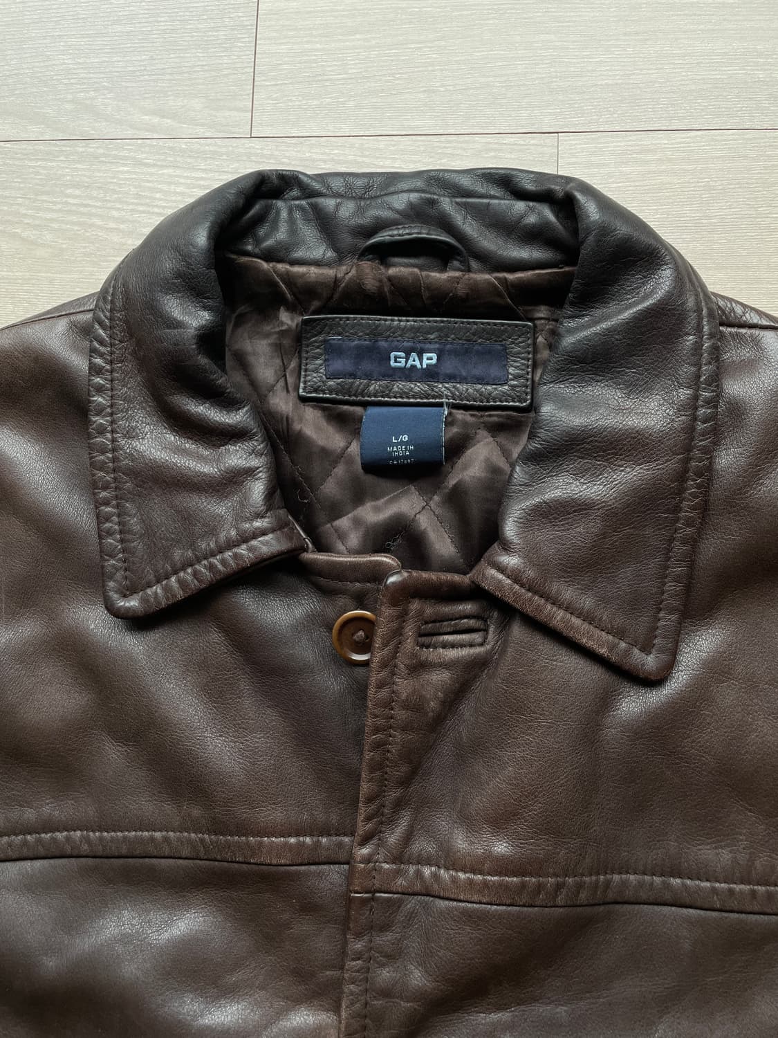 90s 올드갭 레더 카코트 브라운 gap carcoat 상품이미지3