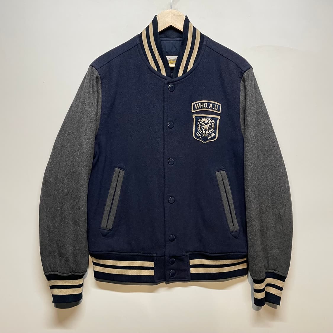 WHO.A.U 바시티 자켓 상품이미지1