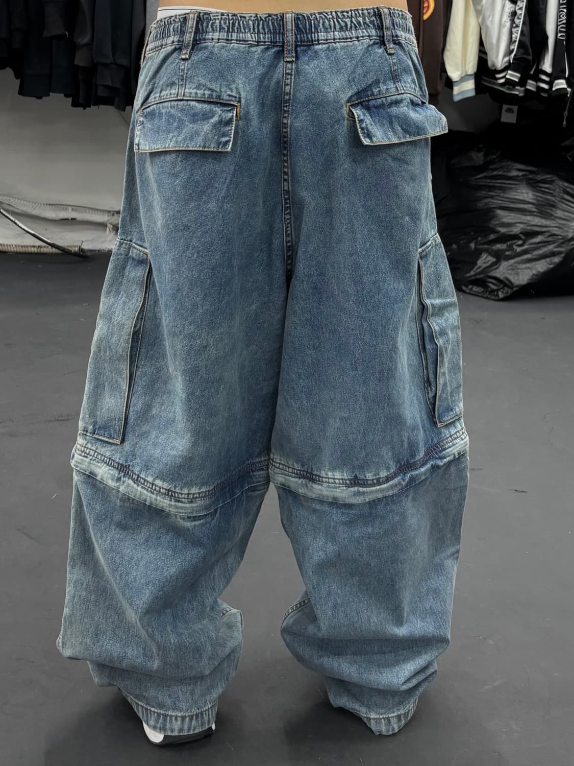 GU x 언더커버 컨버터블 데님 카고팬츠 상품이미지5