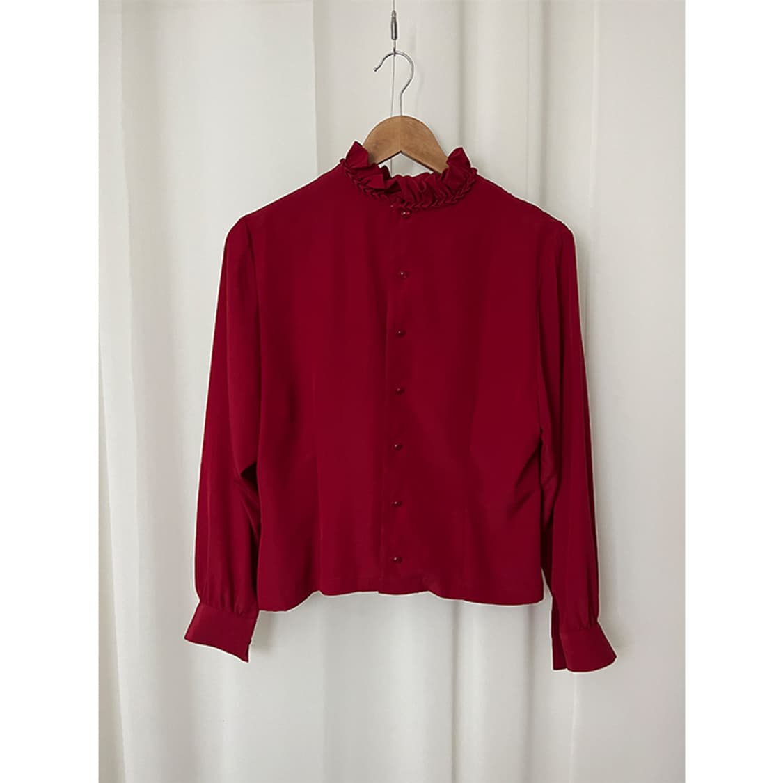 Red wrinkle blouse 상품이미지9