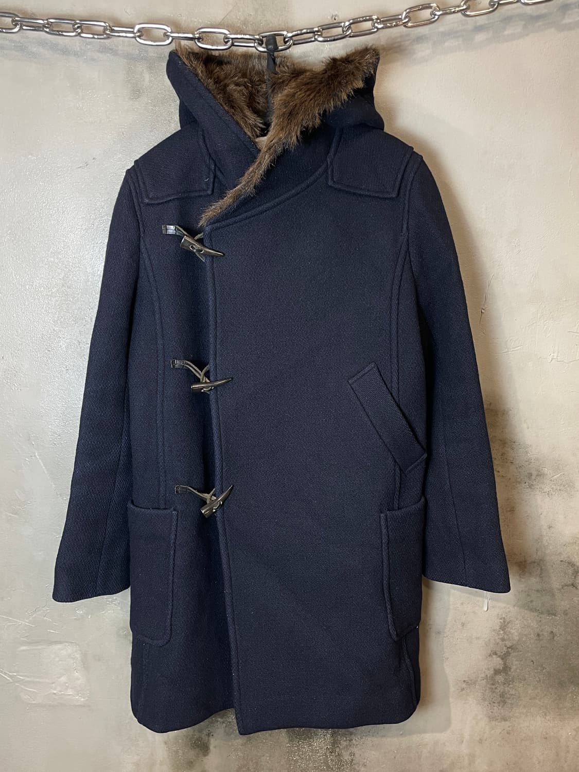  스나오 쿠와하라 비대칭 더플 코트 상품이미지1