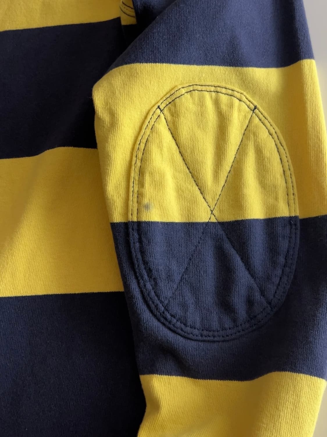 폴로 랄프로렌 옐로우 네이비 단가라 럭비티 L 상품이미지8