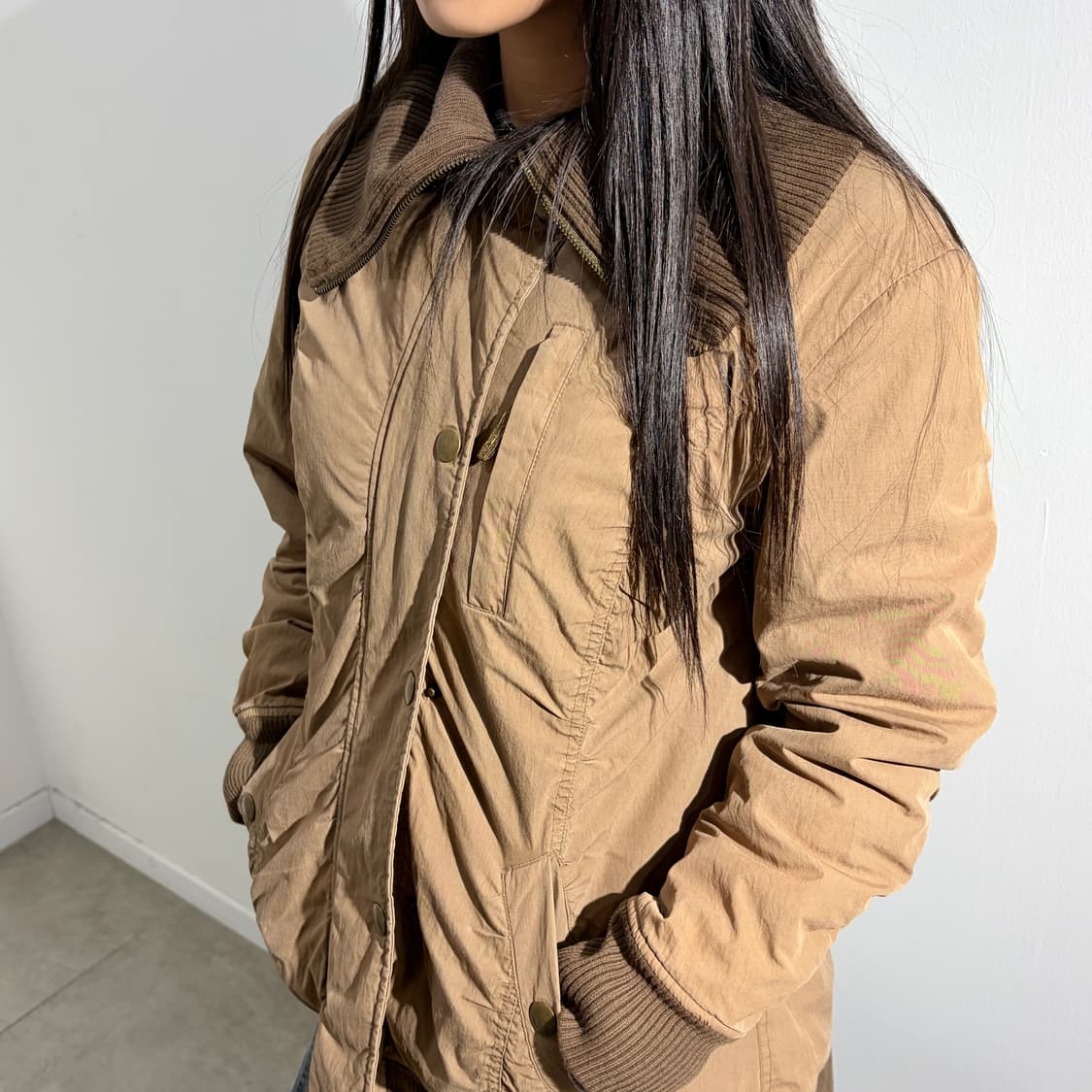 브라운 셔링 자켓 상품이미지3