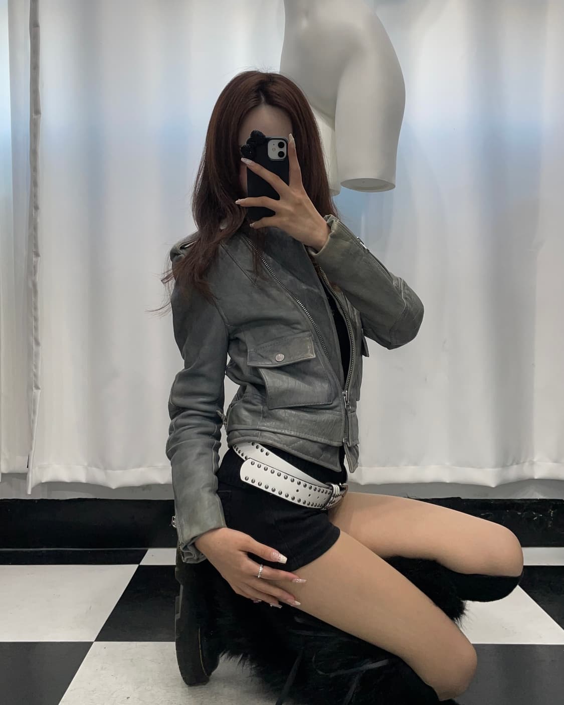 🎸ZADIG&VOLTAIRE 민트 레더 자켓🎸 상품이미지1