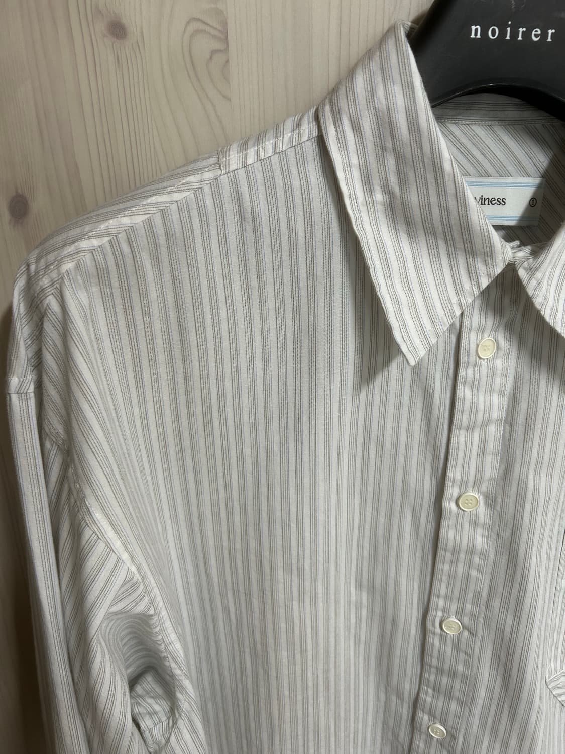 웨이비니스 Horizon Stripe Shirt Black (1) 상품이미지3