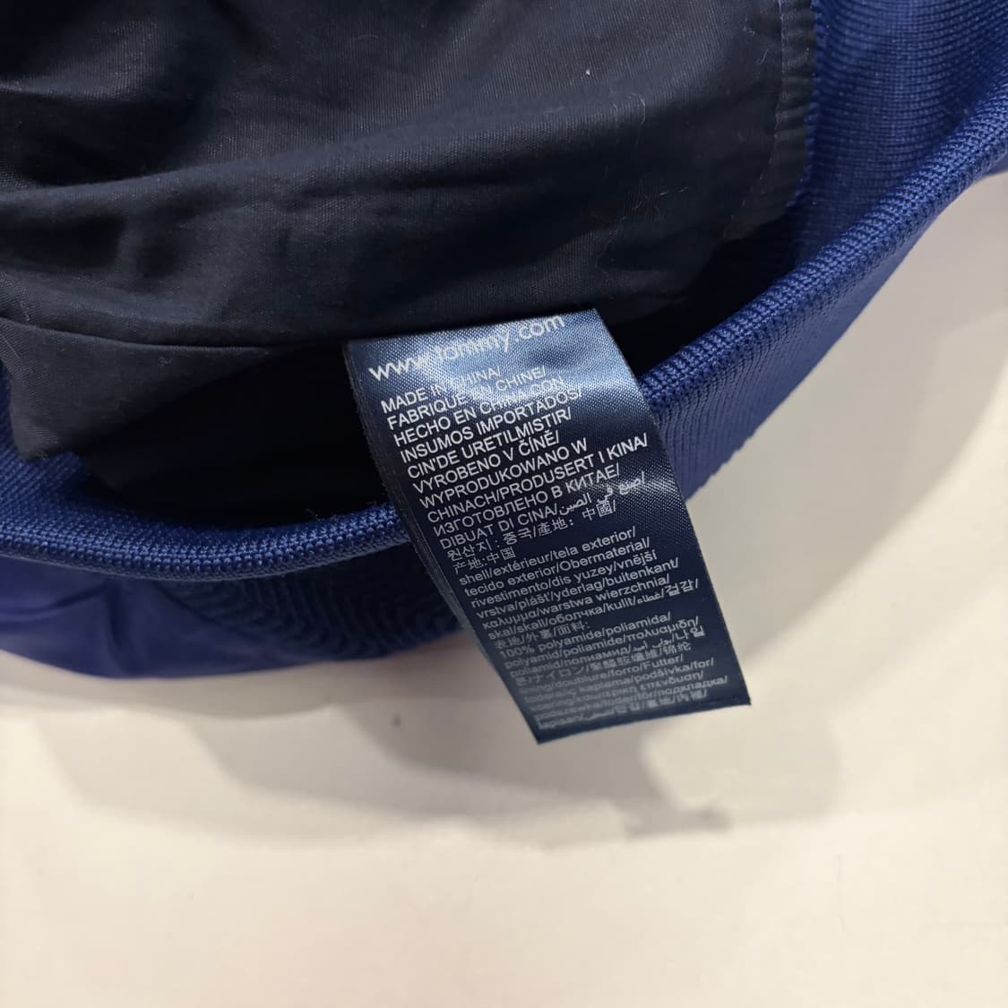 [M] 타미힐피거 빅로고 자수 봄버 자켓 네이비 D798 상품이미지8