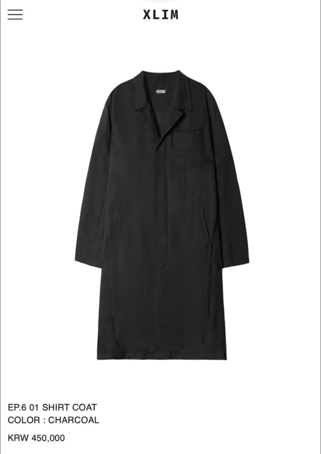 [구매] xlim ep.06 shirt coat 셔츠코트  상품이미지1