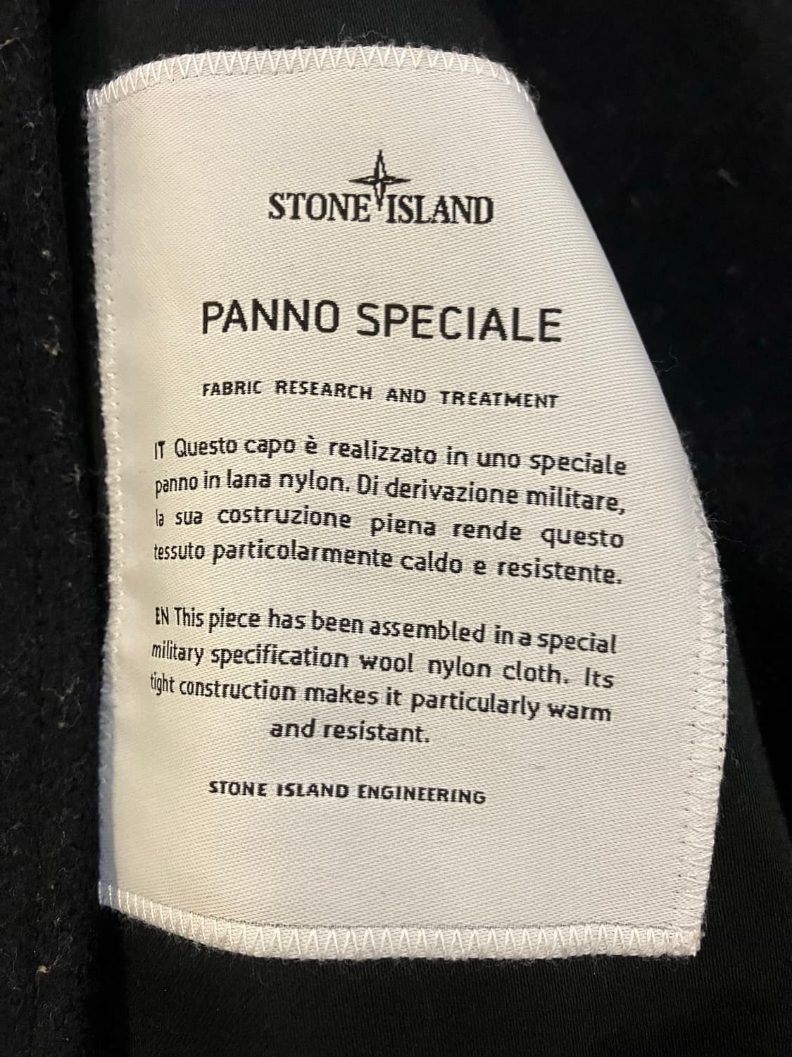 16FW 스톤아일랜드 울 피코트 블랙 상품이미지7