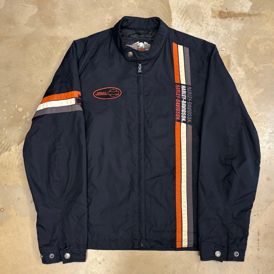 M 할리데이비슨 블랙 나일론 라이더 자켓 상품이미지2