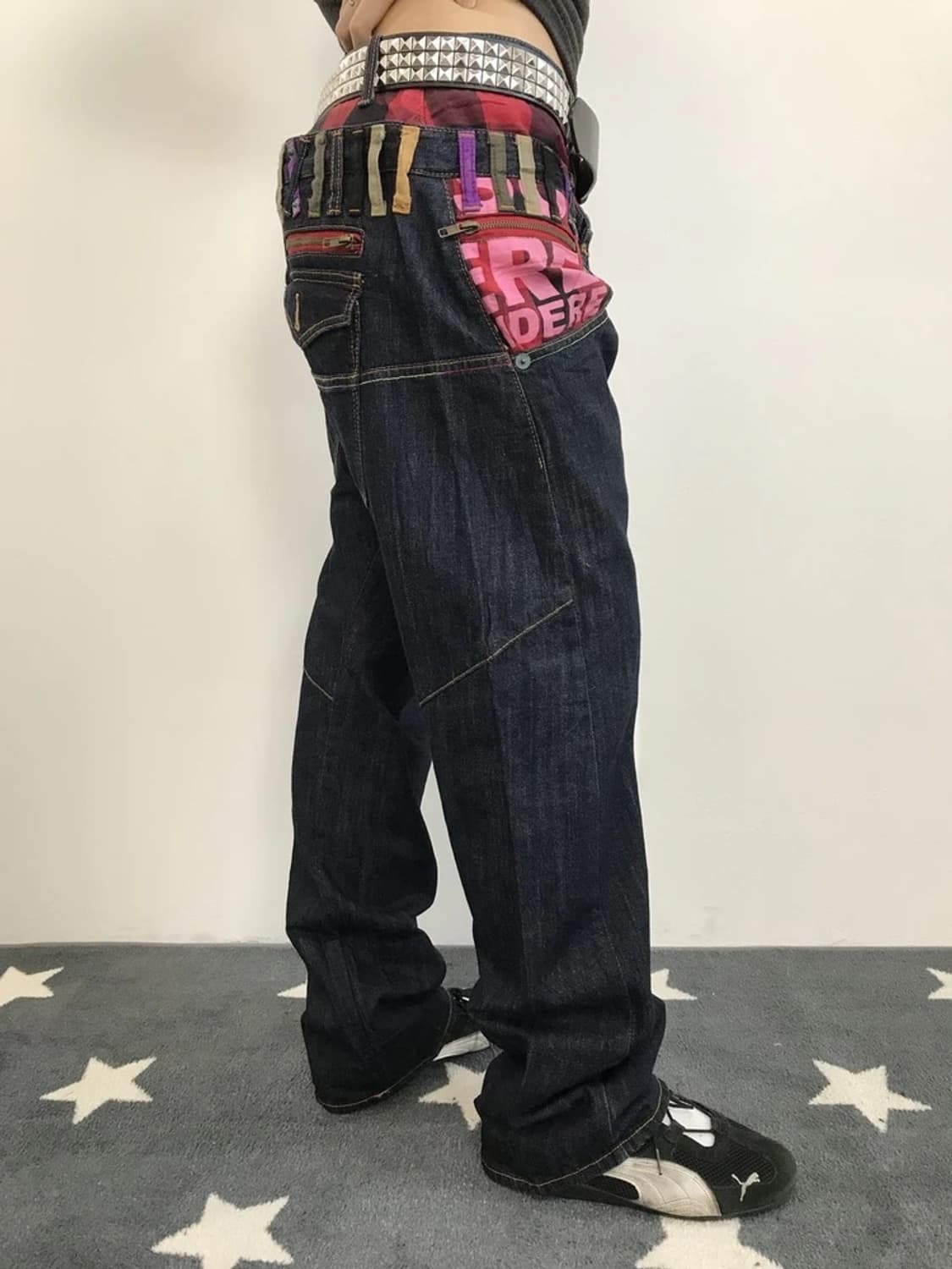 Sorridere Patchwork Graphic Denim Jeans 상품이미지2