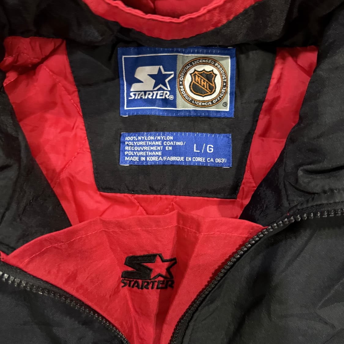 90‘s 디트로이트 레드윙스 스타터 아노락 110-115 상품이미지5