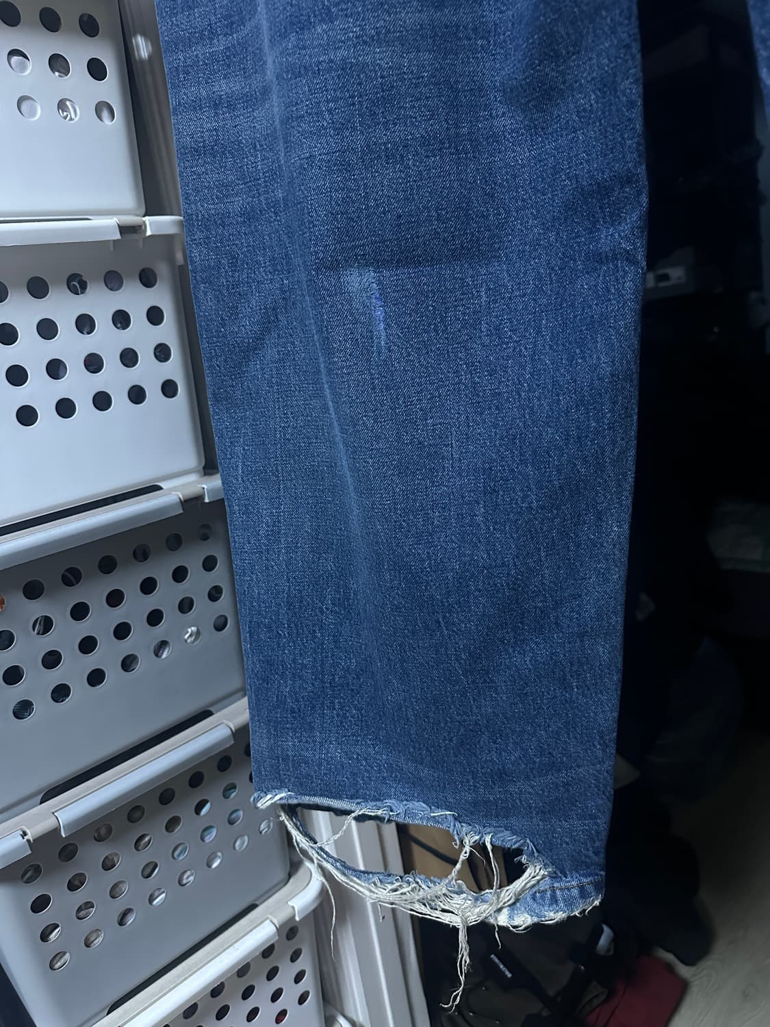 [L] 발렌시아가 풀업 데님 팬츠 중청 상품이미지3