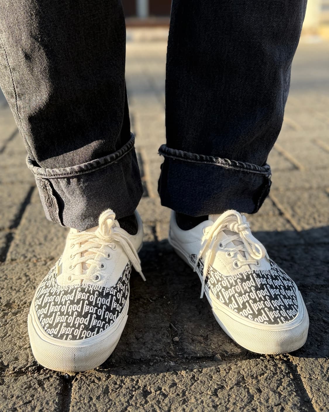 반스 볼트 x 피어오브갓 OG 에라 95 DX 화이트 블랙 US9.5 상품이미지7