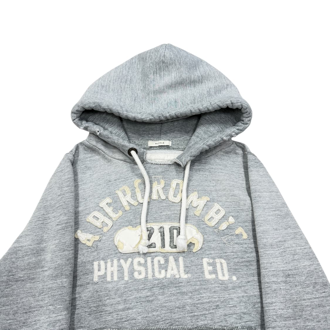 아베크롬비 빈티지 Y2K 데미지 디테일 기모 후드티 그레이 S 상품이미지2