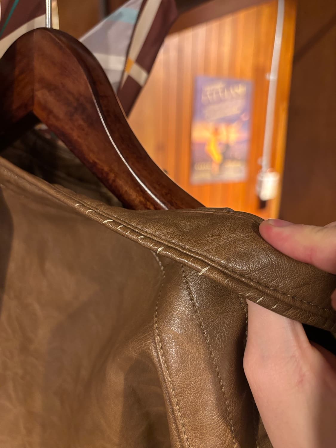 자라 브라운 인조가죽 라이더 자켓 상품이미지6