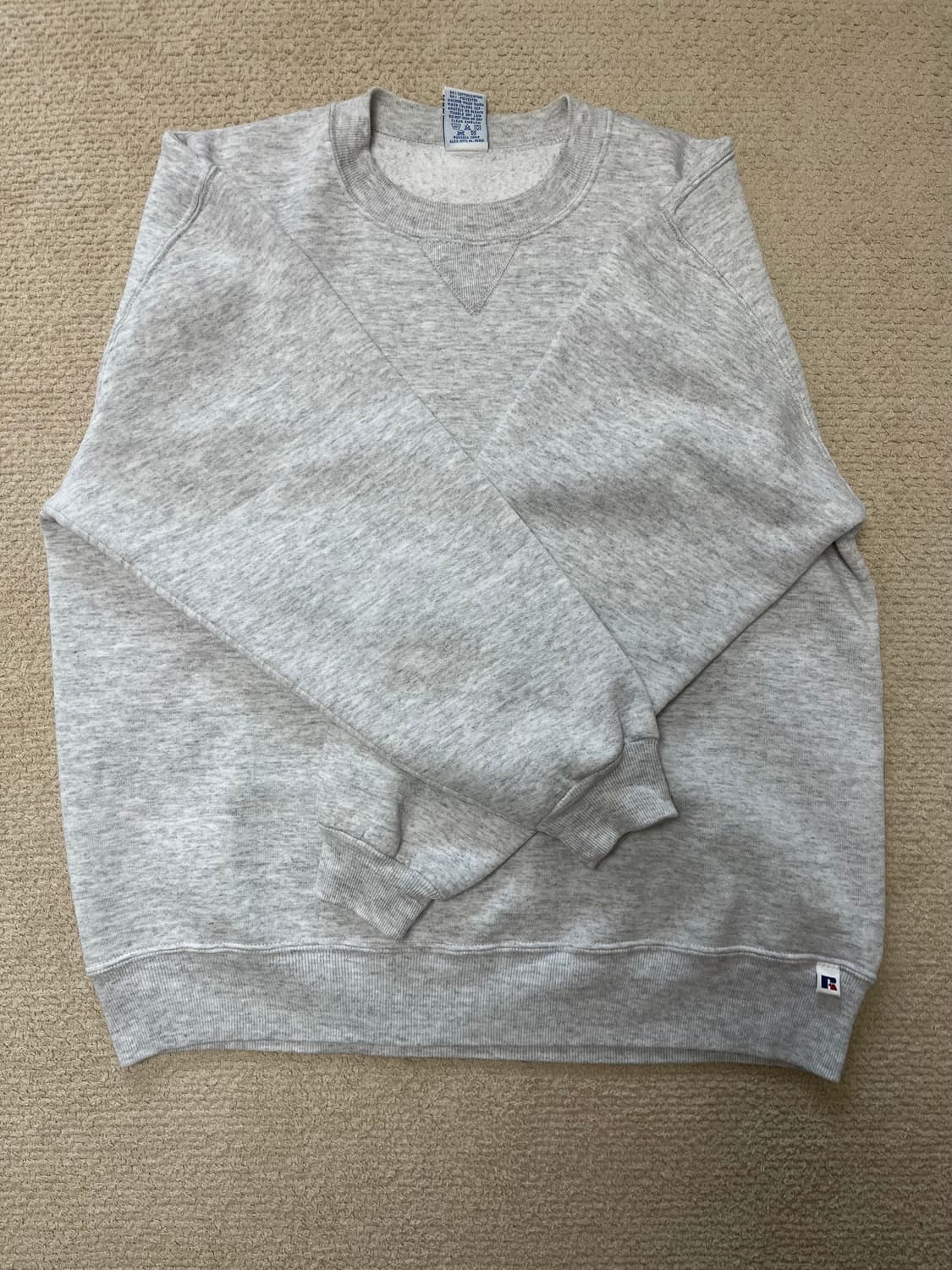 90s 러셀 스웻 셔츠 밝은 그레이 usa 상품이미지2