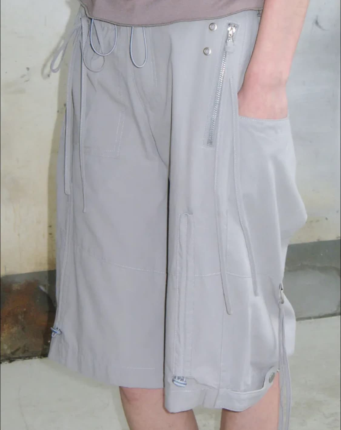 Strap Trimming Cargo Pants [Gray] 상품이미지3