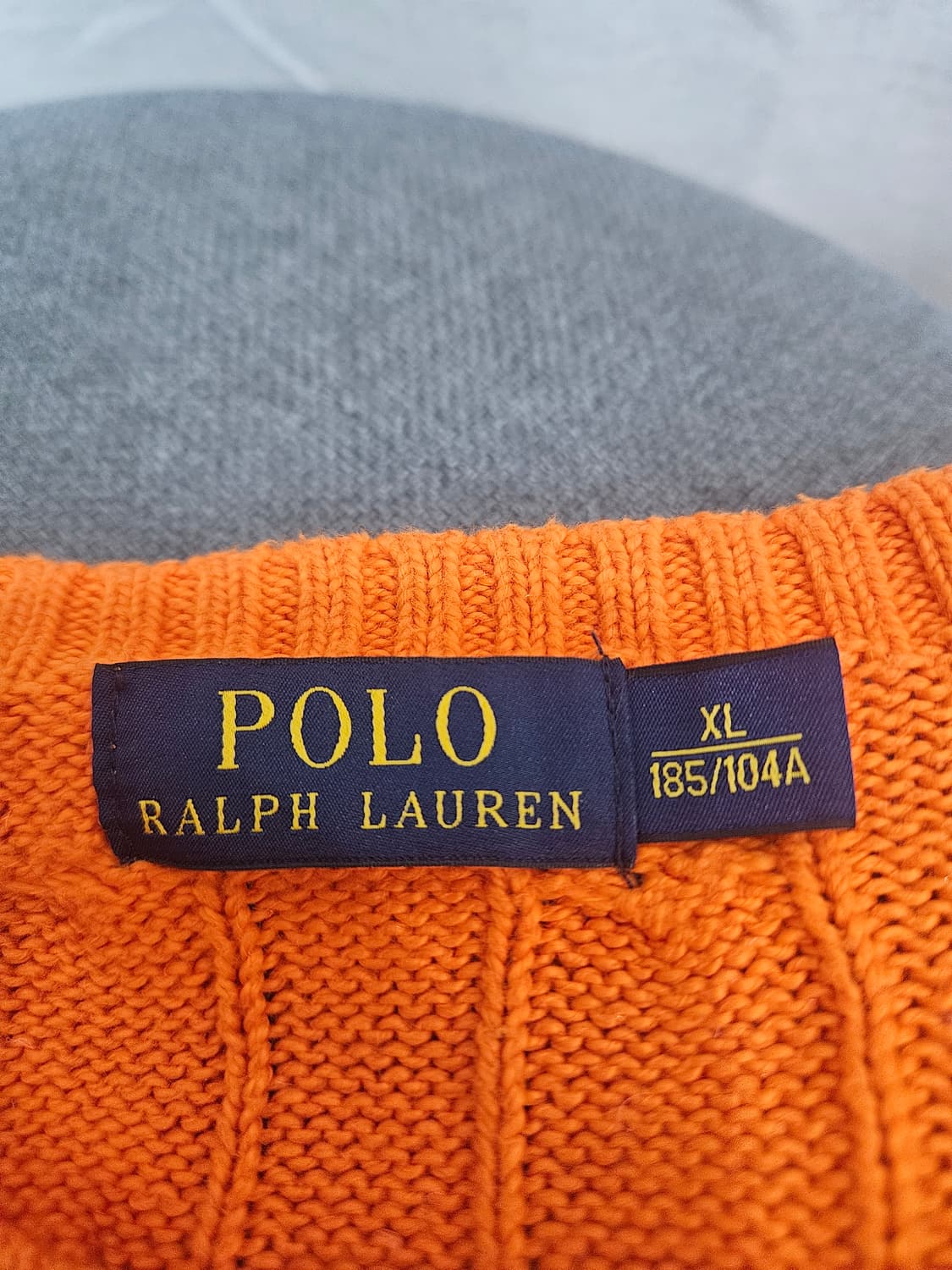 폴로랄프로렌 케이블니트 오렌지 XL 상품이미지2