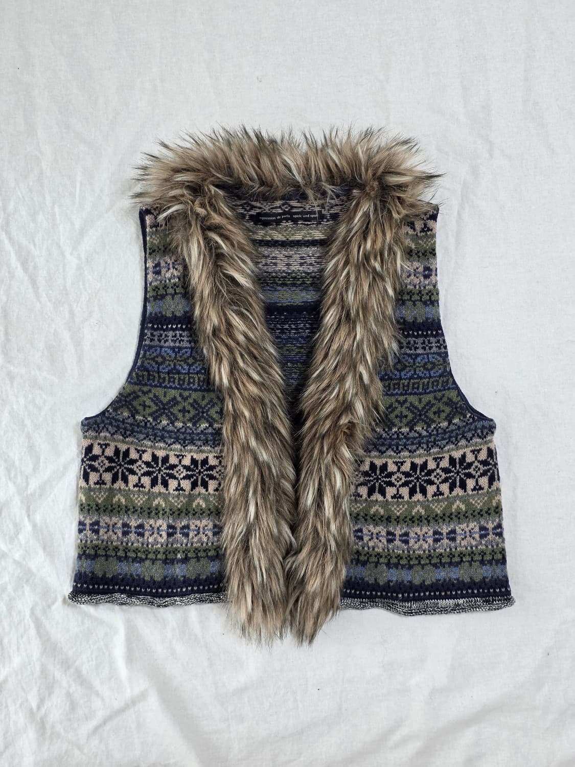 스픽앤스펜 모리걸 갸루 노르딕 퍼 베스트 일본빈티지 상품이미지1