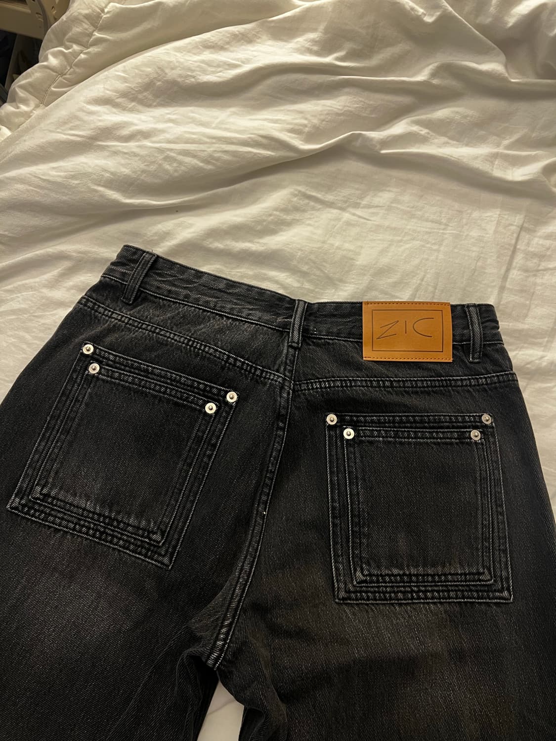 zicmade / 와이드 레그 데님 블랙 / 30 상품이미지8